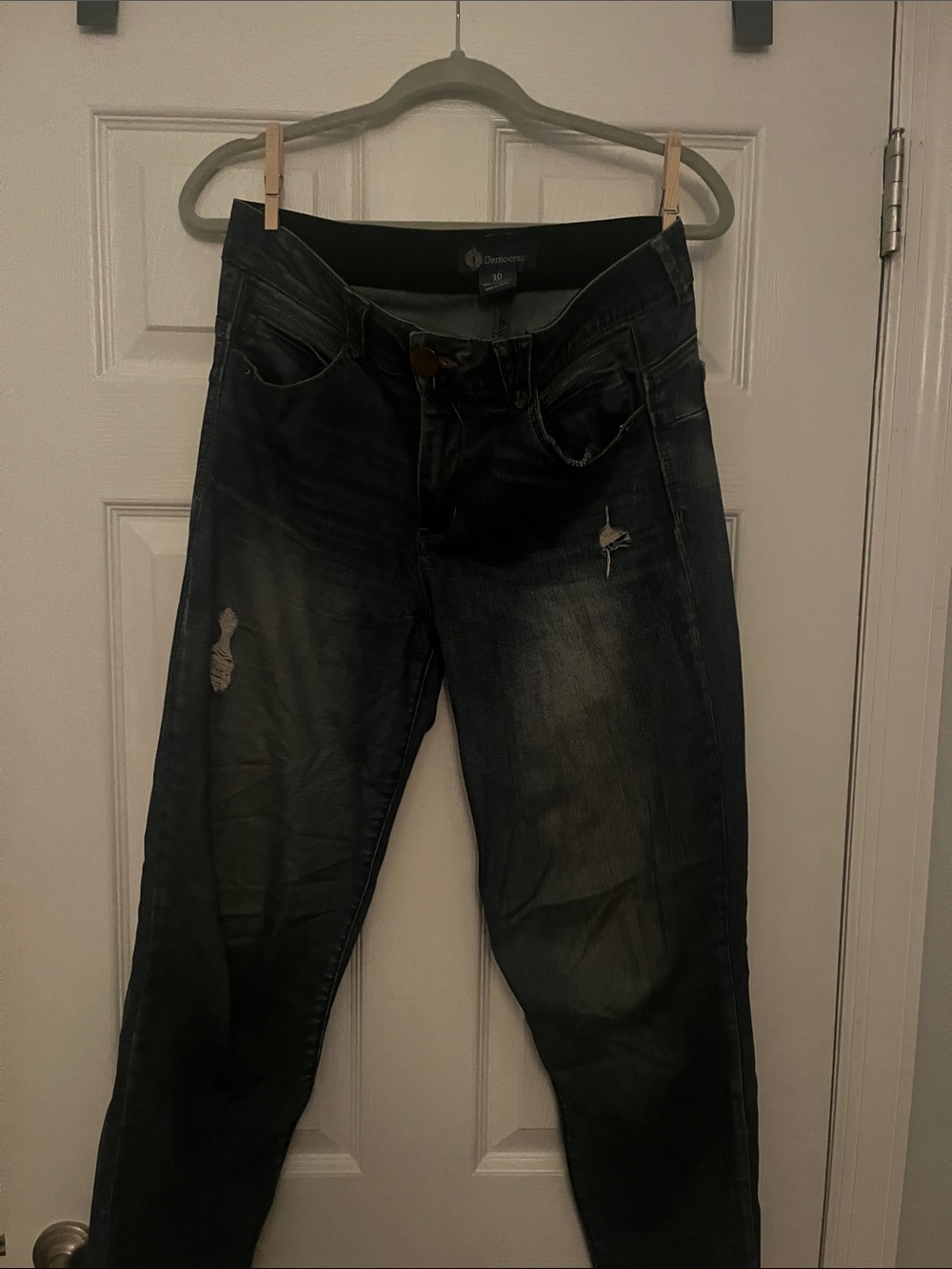 Democracy Dark Wash Distressed Women's Jeans